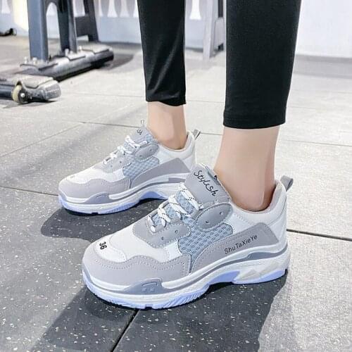 2021 Women Platform Chunky Sneakers 5cm high lace-up Casual Vulcanize Shoes luxury Designer Old Dad female fashion Sneakers 40