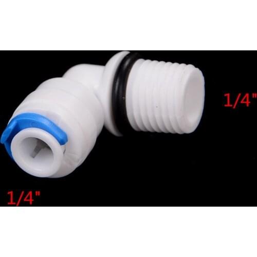 ZLinKJ 5pcs 1/4" Male Thread - 1/4" OD Tube RO Water Purifier Reverse Osmosis Aquarium System Connector with sealing ring