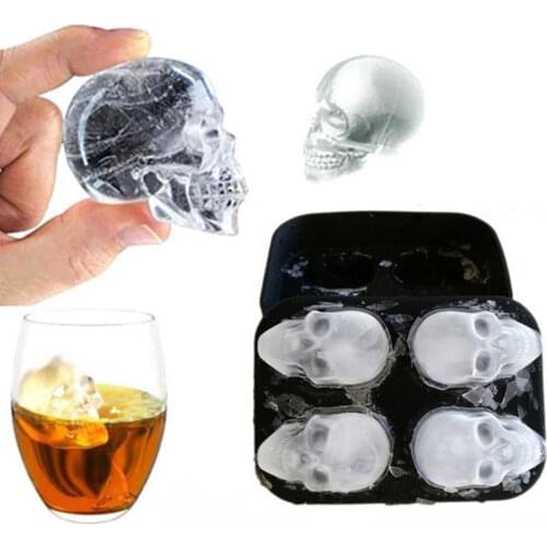 1pc Funny Skull or Football Shape Ice Maker Cube Molder Makers Chocolate Mold Ice Cream Tools