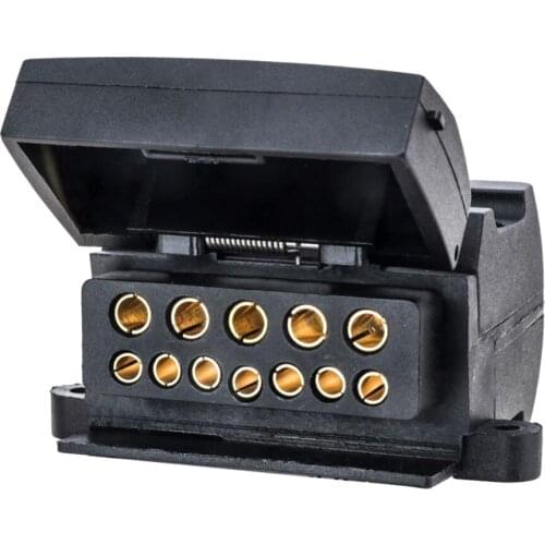 12Pin Australian Trailer Flat Socket Signal Light Display 12V With PVC Cap