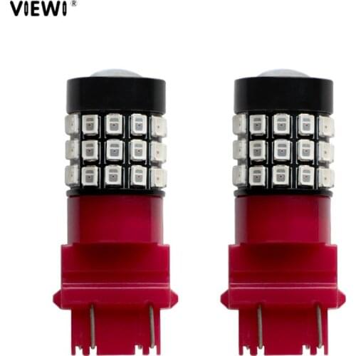 2PCS Car 12v 24v T25 p27w 3156 3157 canbus LED Reverse Lights Error Automobiles Reversing Backup Brake Lamp red bulb