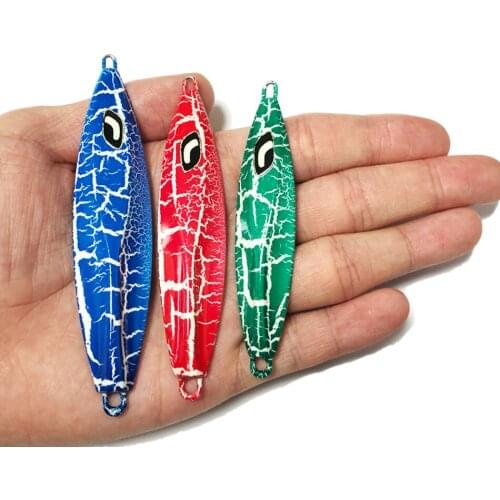 3Pcs Metal Jig Fishing lure 40g 60g 80g Luminous Jig Bait Shore Cast Decoys Metal Bait Artificial Lures Bass Fishing Tackle 2020