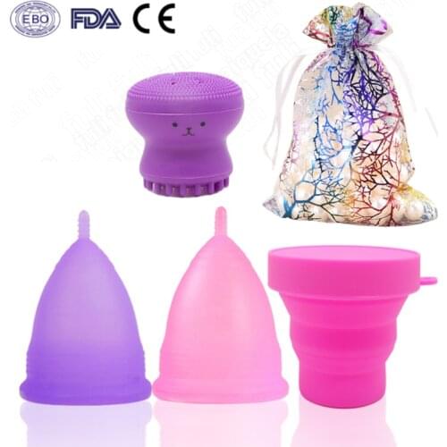 5pcs Vaginal Menstrual Cup Feminine Hygiene Menstrual Cup 100% Medical Grade Silicone Reusable Women Cup Support Drop Shipping