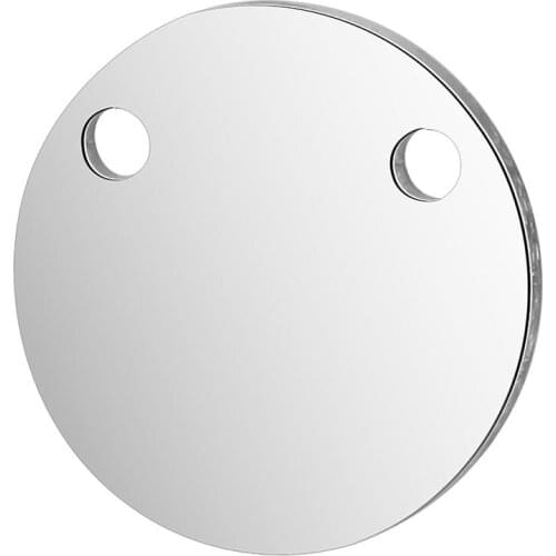 Stainless Steel 12mm Two Holes Round Mini Metal Charms Pendant for DIY Jewelry Bracelets Making Accessories 50pcs