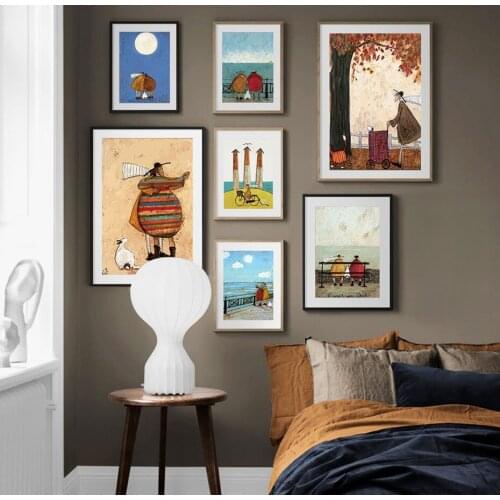 Abstract Scandinavia Family Love Nordic Poster Canvas Painting Wall Art Prints Picture for Living Room Bedroom Home Decor