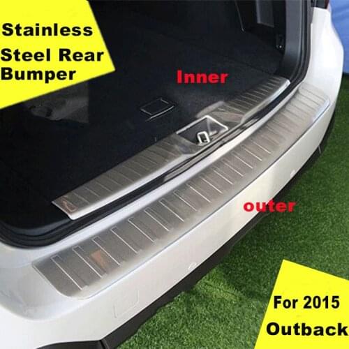ACCESSORIES FIT FOR 2015 2016 2017 2018 SUBARU OUTBACK REAR BUMPER COVER PROTECTOR CARGO BOOT SILL PLATE TRUNK LIP CAR STYLING