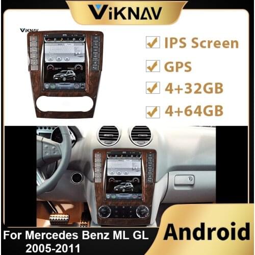 Android Car Radio Vertical Screen for Mercedes Benz ML GL 2005-2011 Auto DVD Multimedia Player GPS Navigation Head Unit