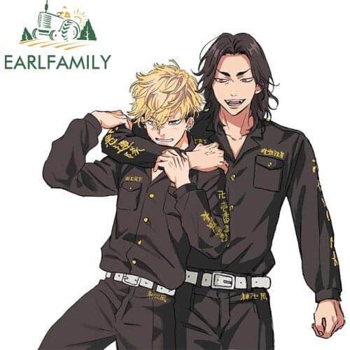 EARLFAMILY 13cm x 12cm Auto Decal Tokyo Revengers Character Waterproof Car Sticker and Decsl Windows Trunk Anime Car Accessories