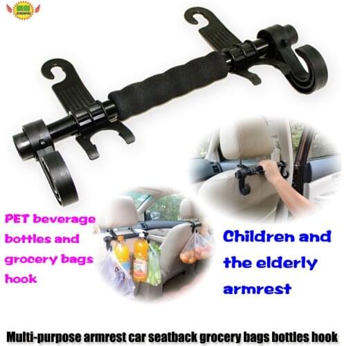 Car Rear Seat Hook armrest auto accessories car styling Multifunction Headrest Hook for Storage Bag Hanger beverage bottle hook