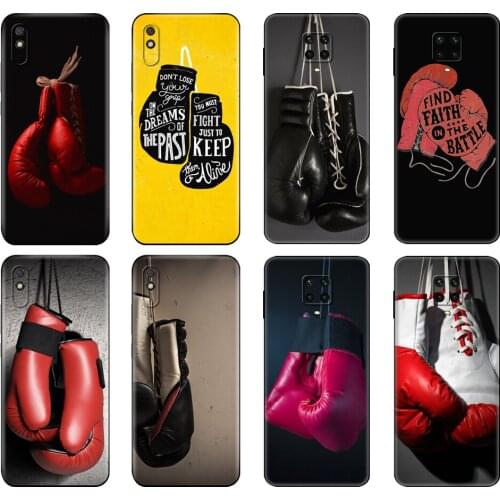 Black tpu Case For Xiaomi Redmi 7A 8 8A 9 9A 9C Case Redmi Note 8T 8 Pro T Note 9 9S 9 Pro Case Boxing Gloves