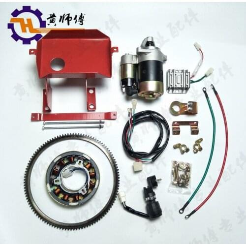 Air-Cooled Diesel Mini-Tiller Accessories Electric Start Full Set Assembly without Battery