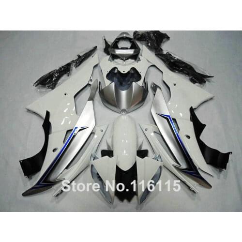 Injection molding Plastic fairings set for YAMAHA R6 2008 - 2013 2014 black white YZF R6 08 09 - 14 fairing kit DX87