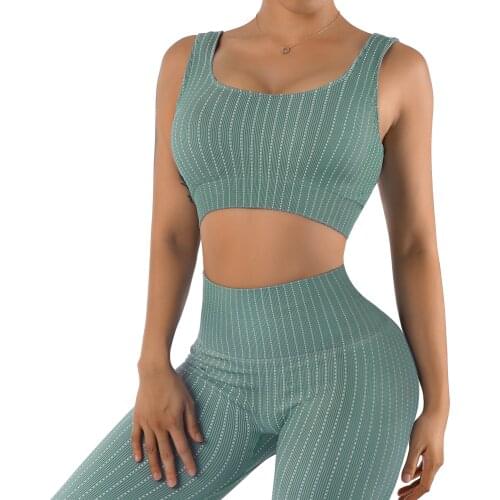 Fitness Leggings Women Yoga Set Female Sports Leggins Suit Workout High Waist Tight Seamless Bra Top Push Up Yoga Set Women