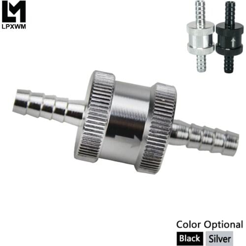 LPXWM - Aluminum Alloy 1/4\" 6mm Non Return One Way Fuel Check Valve Petrol Diesel FCV06