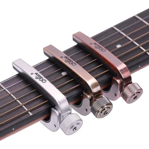 Metal Guitar Capo 3 Colors Can Adjust The Intensity Squeeze 6 Strings Tighten The Screws A007J