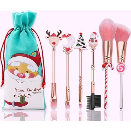 Makeup Christmas Brushes Set For Foundation Powder Blush Eyeshadow Concealer Lip Eye Make Up Brush Cosmetics Beauty Tools кисти