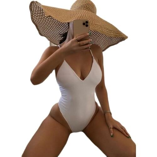 Phaixoneible White One-piece Swimwear