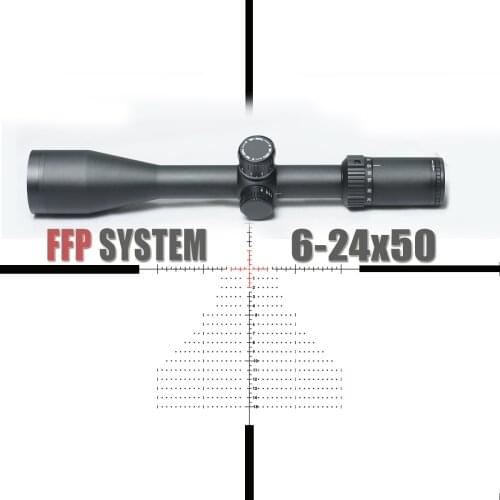 6-24x50ffp rifle scope Side Focus 30mm First Focal Plane FFP scope sight Long Range .308 .338 Hunting Tactics reticle