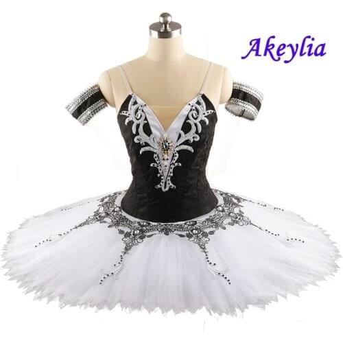 Black white professional Ballet tutu for girls Pancake Tutu customize handmade Ballet Dress Tutu gorgeous Esmeralda variation