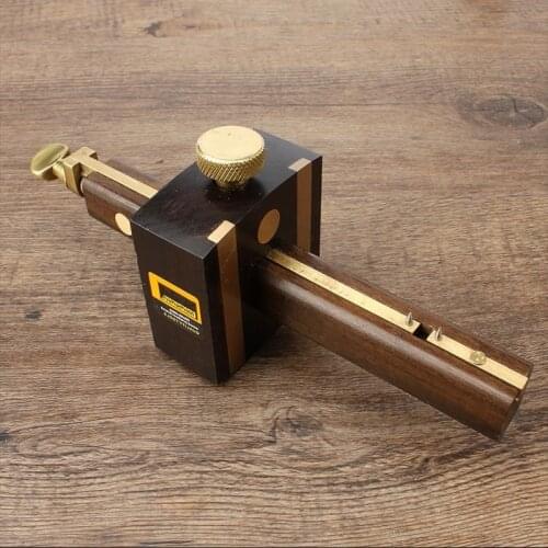 Luxury British Scriber Indonesia Ebony+Pure Copper Wearproof Carpenter Woodworking Tool 8 Inch Screw Cutting Gauge Mark Scraper