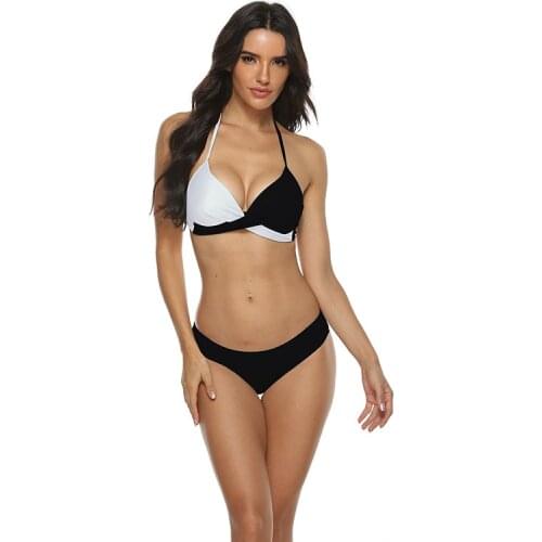 Sexy Push Up Bikinis Set Swimwear Women Swimsuits Bathing Suit Women Halter biquini Leaf Print Beach Wear Bikini 2021