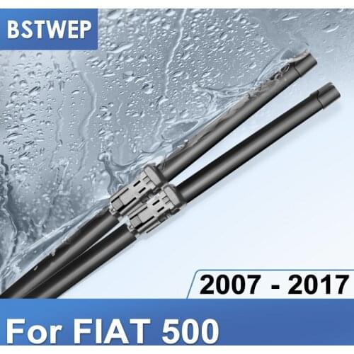 BSTWEP Wiper Blades for FIAT 500 / 500C / 500L / 500X Fit Push Button Arms Model Year from 2007 to 2018