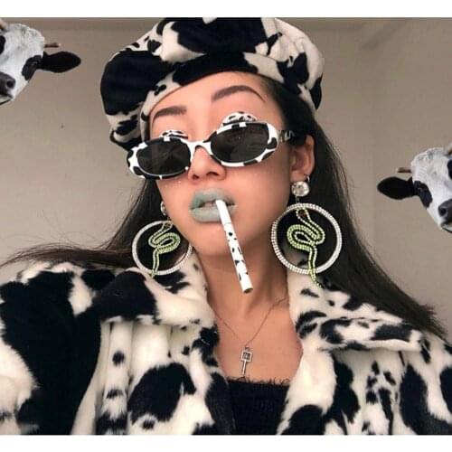 Oval Sunglasses Women Vintage Retro Round Frame White Mens Sun Glasses Female Black Hip Hop Clear Glasses UV400 Champagne