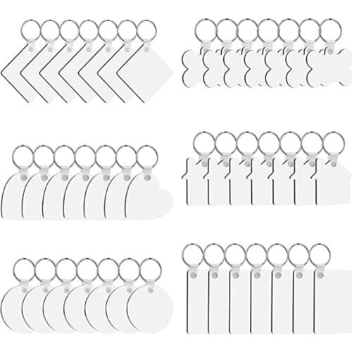 Sublimation Thermal Transfer Keychain Blank Board Heat Transfer Supplies Pendant A5KE