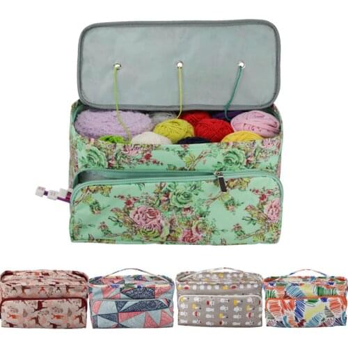 6 Styles Knitting Bag Organizer Yarn Storage Case For Crocheting Hook Knitting Needles Wool Storage Tote Bag