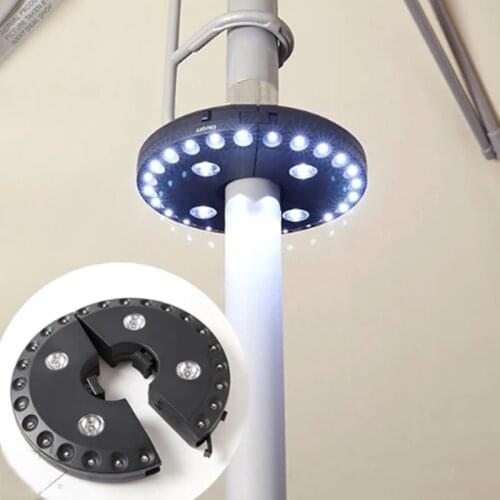 200LM Outdoor Patio Umbrella Pole Light 24+4LED Garden Detachable Portable Camping Tent Lamp Emergency Light With Hook