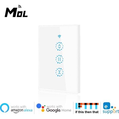 EWeLink US White WiFi Smart Curtain Blind Switch for Roller Shutter Electric Cutain motor motorized blinds Voice Control/Alexa