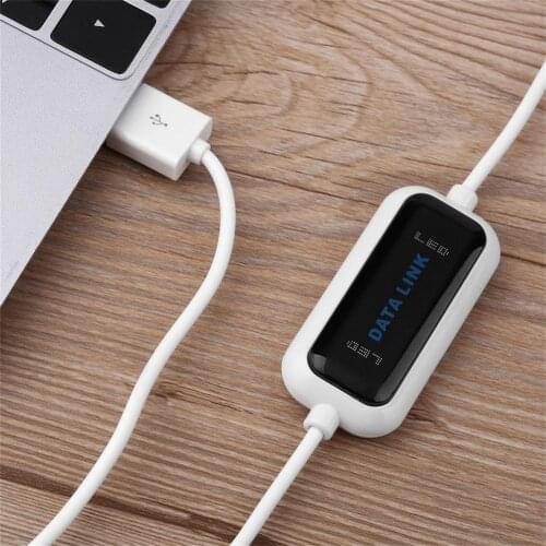 USB 2.0 480Mb/s Laptop PC To PC Online Data Link File Transfer Cable Bridge