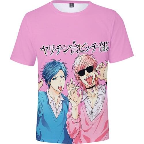 Funny Yarichin B Club 3D Tshirt Summer Preppy Style Men/Women Street Clothes T-shirt Youthful Kawaii Retro Innovation Kids Coats