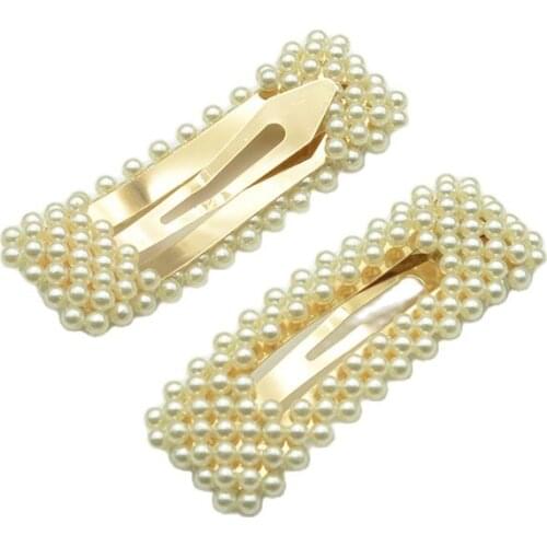 Pearl Snap Hair Clip Hairpins for Women Girls Hair Styling Accessories Hair Clamp Korean Bobby Pins Barrette