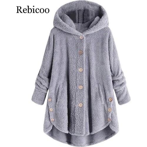 Casual Women Autumn Winter Parka Outerwear Loose Double-Sided Plush Hoodie Coat Female Plus Size Artificial Fur Coats Jacket New