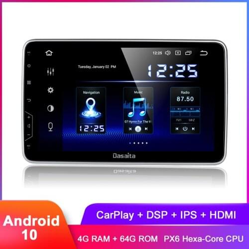 10.2" IPS Display In Dash Double Din Android 10 Carplay Android Auto Universal Stereo Radio GPS DSP Audio Video Headunit No DVD