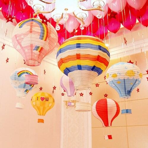 10inch 25cm White Hot Air Balloon Paper Lantern Christmas Halloween Festival Lantern Wedding Decoration Paper Hanging Balls