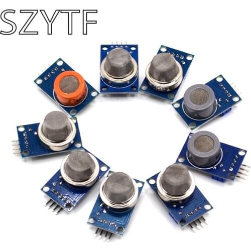 10pcs MQ-2 MQ-3 MQ-4 MQ-5 MQ-6 MQ-7 MQ-8 MQ-9 MQ-135 Detection Smoke methane liquefied Gas Sensor Module for Arduino Starter