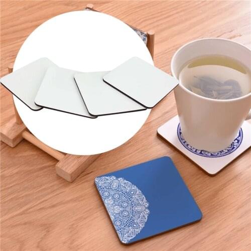 10Pcs Blank Coaster Board Sublimation Printing Cup Pad Tea Coffee Holder For Machine Heat Press 9.5cm Kitchen DIY Accessaries