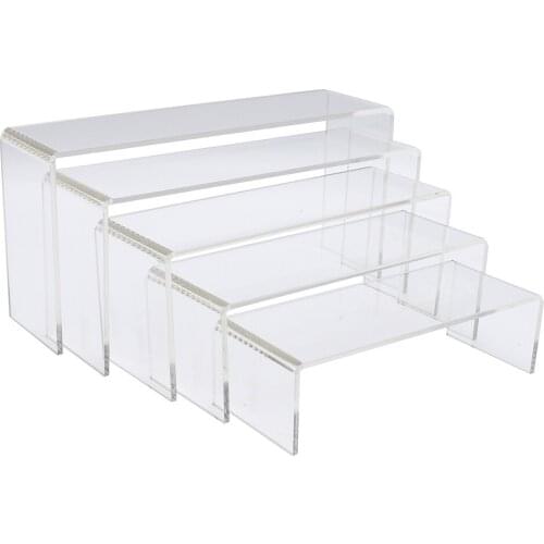 2Pcs/Lot Clear Acrylic U Stand For Display Showcase Shelf Buffets Cupcakes And Jewelry Shoe Cosmetic