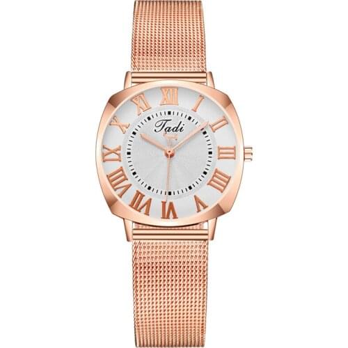 2020 reloj mujer kol saati new ladies square watch new rose gold silver ladies watch ladies quartz dress watch feminino