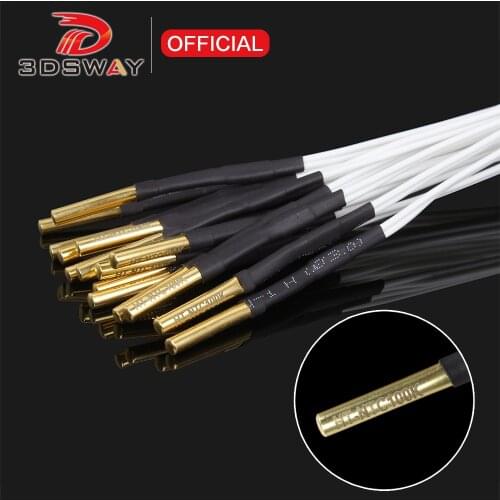 3DSWAY 3D Printer Parts 1M/2M HT-NTC100K Thermistor Temperature Sensor for High Temperature Filament 350 Degrees Hotend Kit