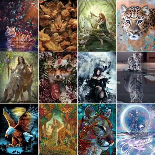 5D Diy Diamond Painting Animal After Growing Up Custom Square Diamond Round Diamond Full Diamond Cross Stitc Mosaic Home Decora