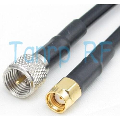 Free shipping! MINI UHF male plug to RP SMA male connector 3FEET RG58 cable extension cable100CM RF Pigtail coaxial jumper 1M