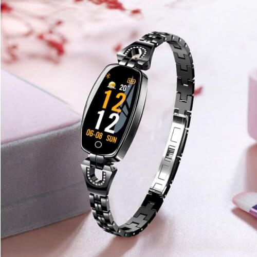 Luxury Wrist Watch Calories Heart Rate Monitor ECG Health Waterproof Fashion H8 Ladies Female Women Smart Watch