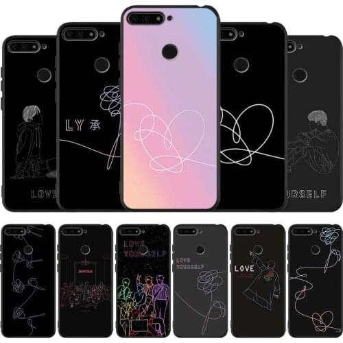 Love Yourself Art Black Silicone Phone Case For Honor 30 20 Pro 8X 9X X10 10 20 Lite 10i Nova 5T Y6 7 9 Prime 2019 TPU Cover