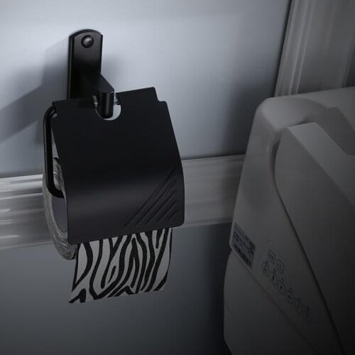 Paper Roll Holder Wall Mounted Classic Alumimum Matte Rust Proof Tissue Holder for Toilet paper holder stand tissue wall shelf