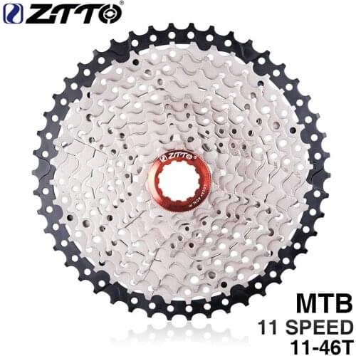 MTB Mountain Bike 11s 11-46T Cassette Black Silver Chain Sprockets Flywheel For Parts M9000 XT SLX R GX X1 XO 11v Freewheel
