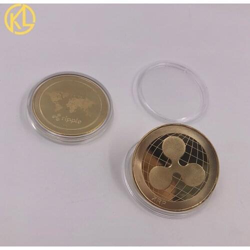 1 pc High Quality Unit Ripple Dash Monero EOS Bitcoin Coins Souvenir Round Collectors Coin Giftrt Collection Collection Coin