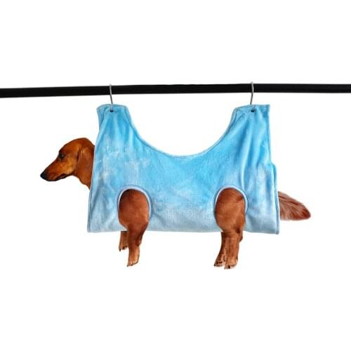 Soft Dog Cat Hammock Helper Harness Small Medium Dogs Cats Restraint Bag Convenient Pet Grooming Tool for Bathing Nail Trimming